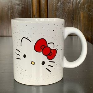 Hello Kitty White with Black Speckle 20oz Ceramic Mug